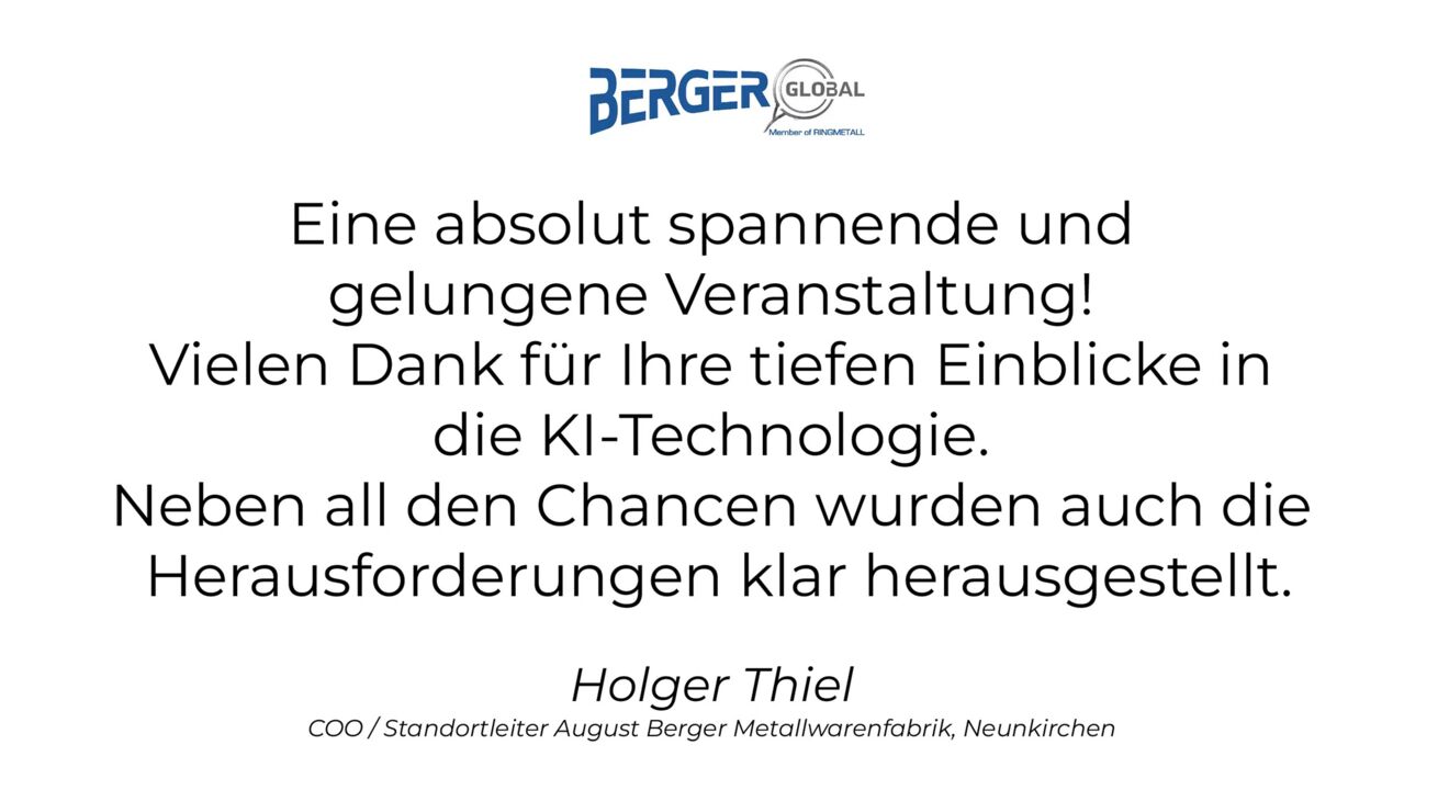 Holger Thiel, COO / Standortleiter August Berger Metallwarenfabrik, Neunkirchen