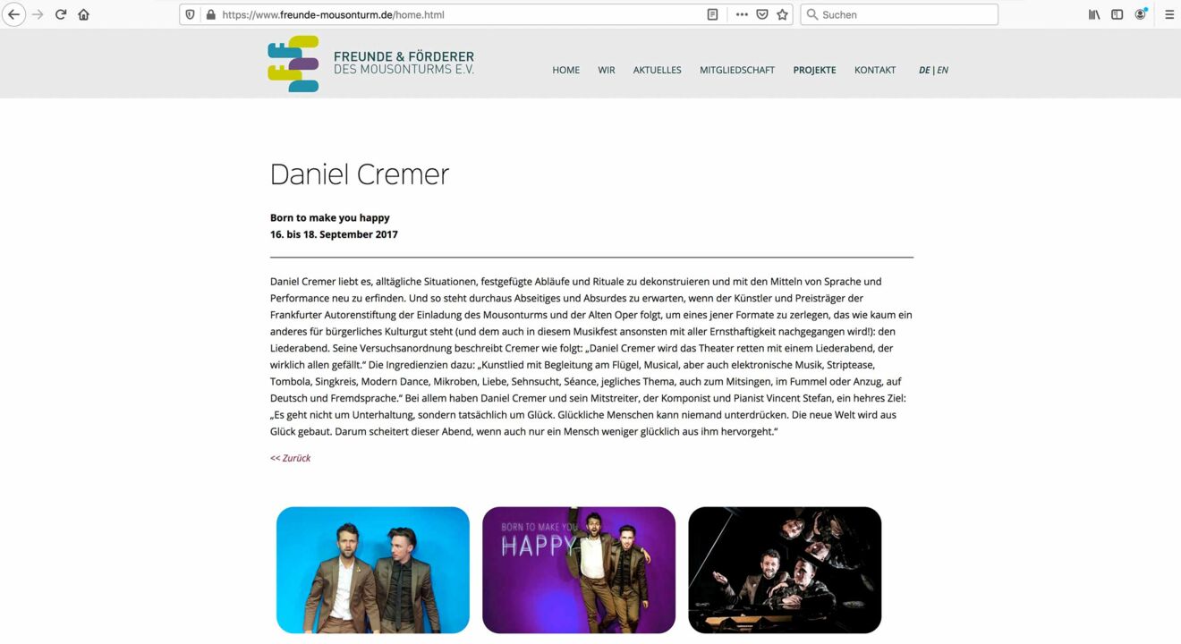 Daniel Cremer – Born to make you happy