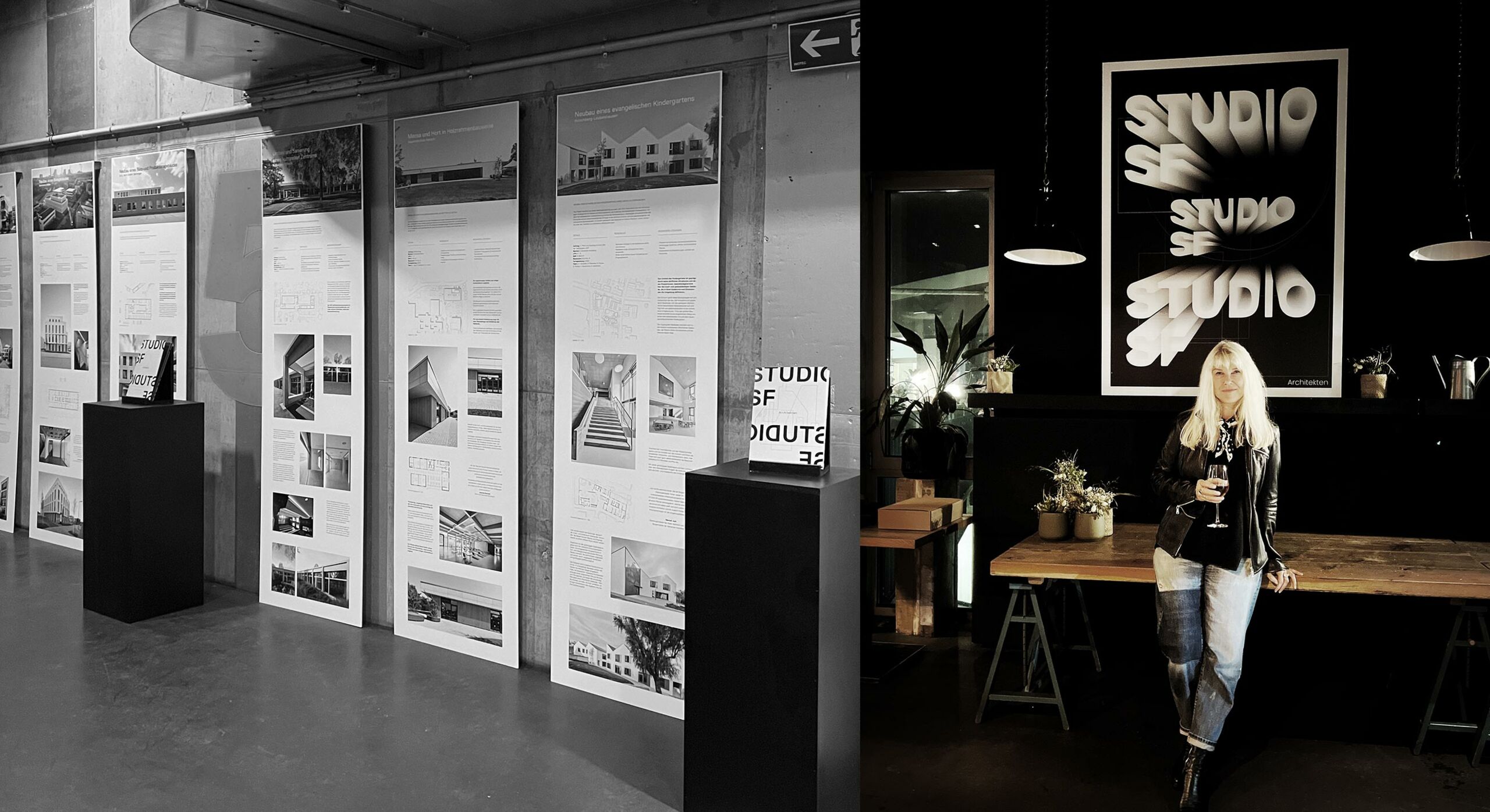 STUDIO SF Architekten – Teil des Ausstellungsraums zur 10-Jahres-Feier