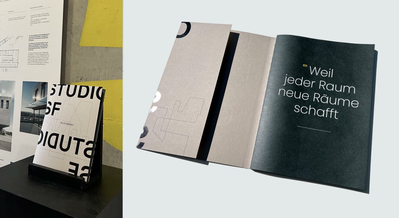 STUDIO SF Architekten, Titel und Intro von 100 Seiten Marke, Leistung, Storytelling